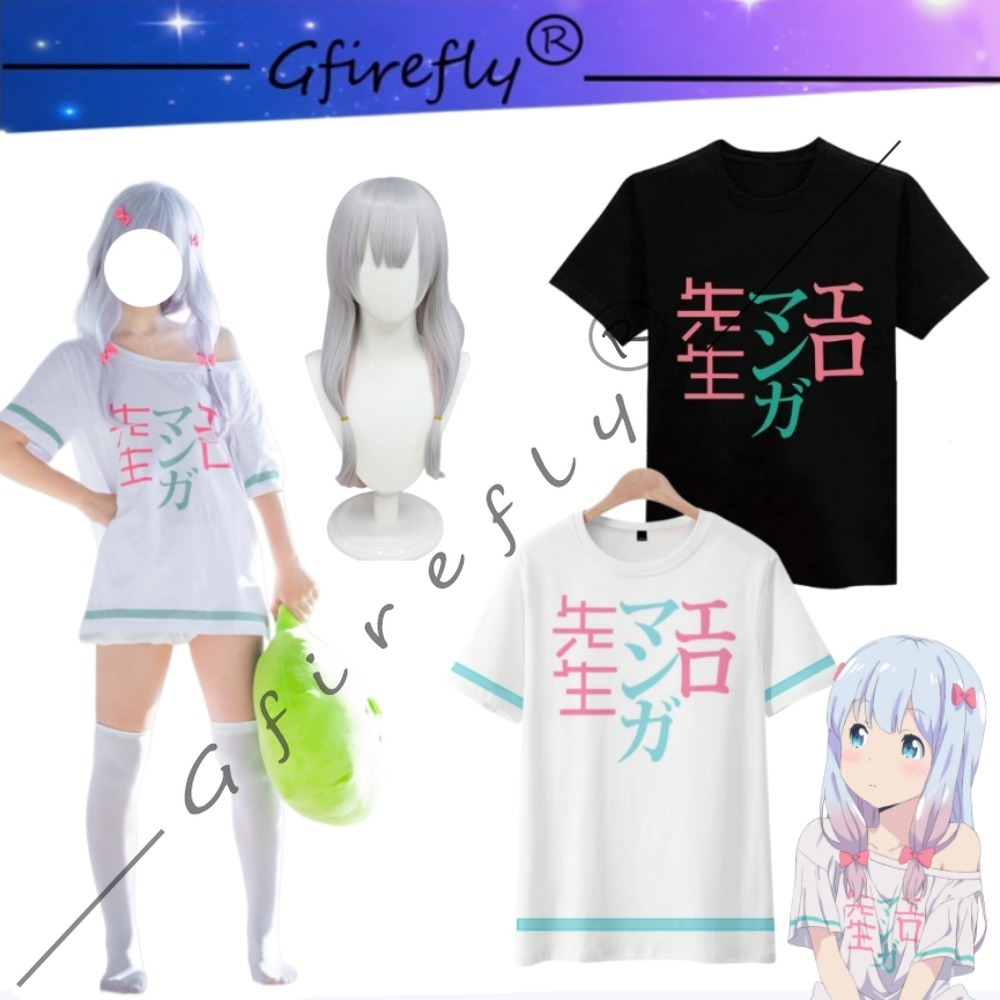 Anime Cosplay Mujer - Eromanga Sensei Izumi Sagiri T-shirt Short