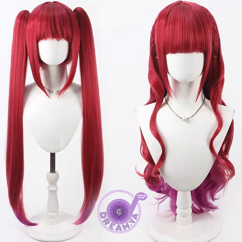 Anime Cosplay Red Hair - Houshou Marine Cosplay Wig Vtuber Red