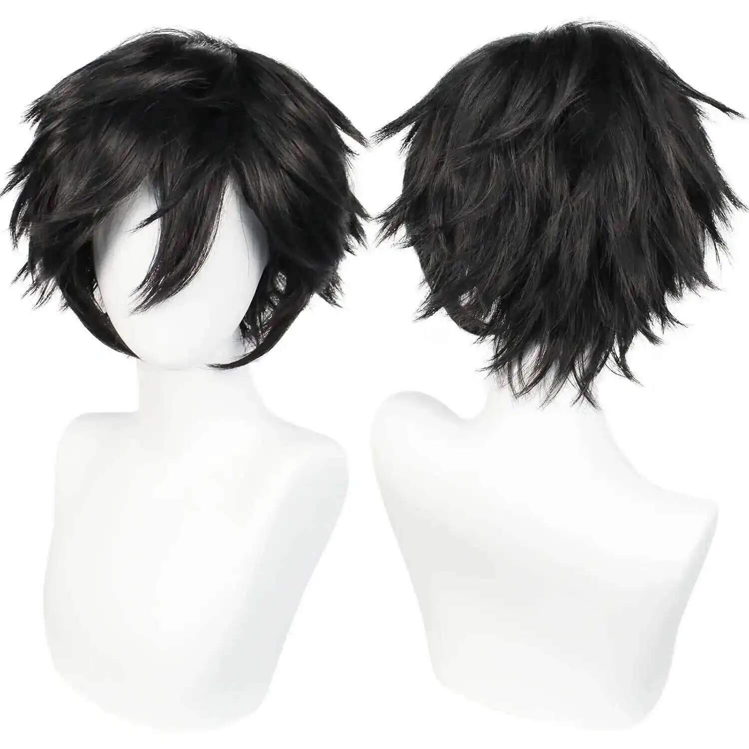 Anime Cosplay Ninja - Short Black Men's Cosplay Synthetic Wig