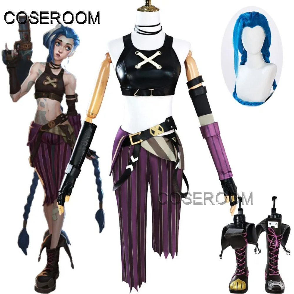 Anime Cosplay Girls - Game Newly Jinx Cosplay Costume LOL