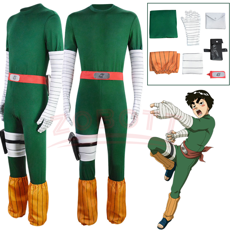 Men Cosplay Rock Lee Costumes  – Anime Cosplay Ninja Bewertung und Preis