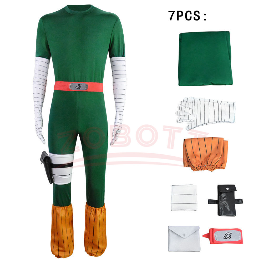 Men Cosplay Rock Lee Costumes  – Anime Cosplay Ninja Bewertung und Preis