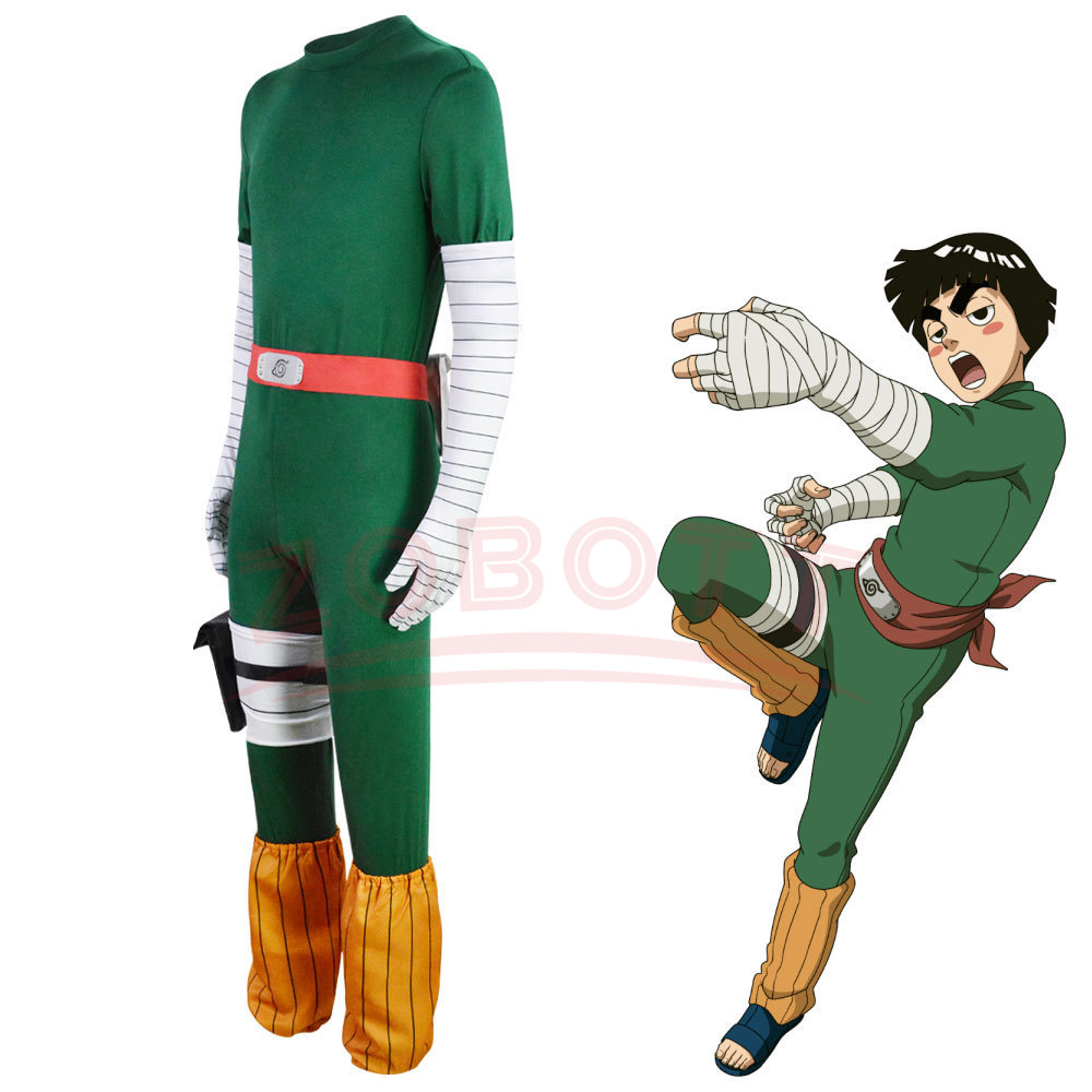 Men Cosplay Rock Lee Costumes  – Anime Cosplay Ninja Bewertung und Preis