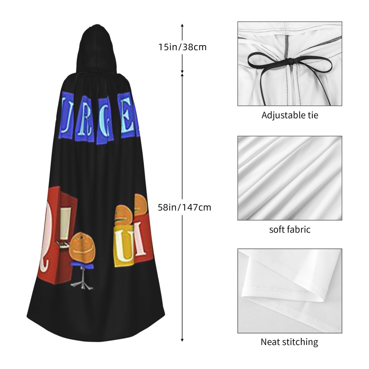 Burger Quiz New Logo Long Hood – Anime Cosplay Quiz Bewertung und Preis