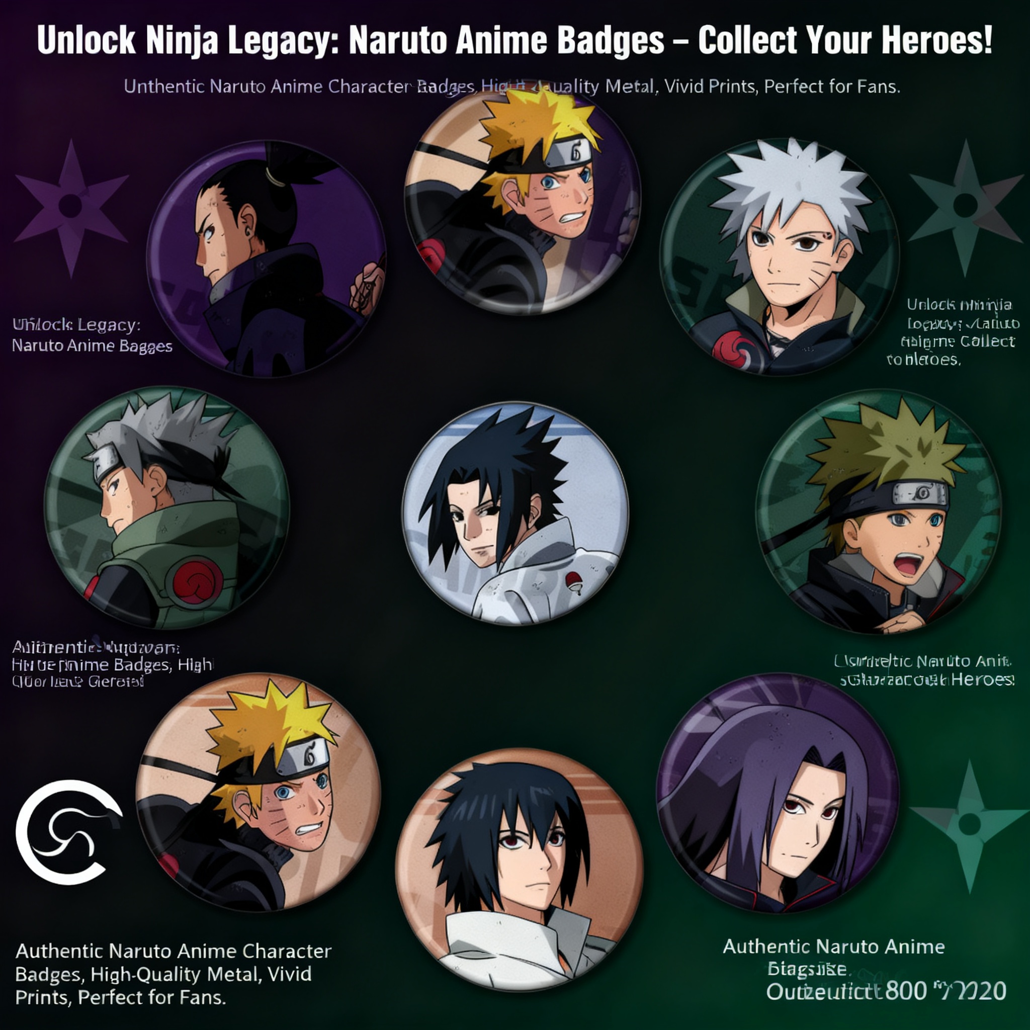 Naruto Anime Badge Pin Set Kak – Anime Cosplay Naruto Bewertung und Preis