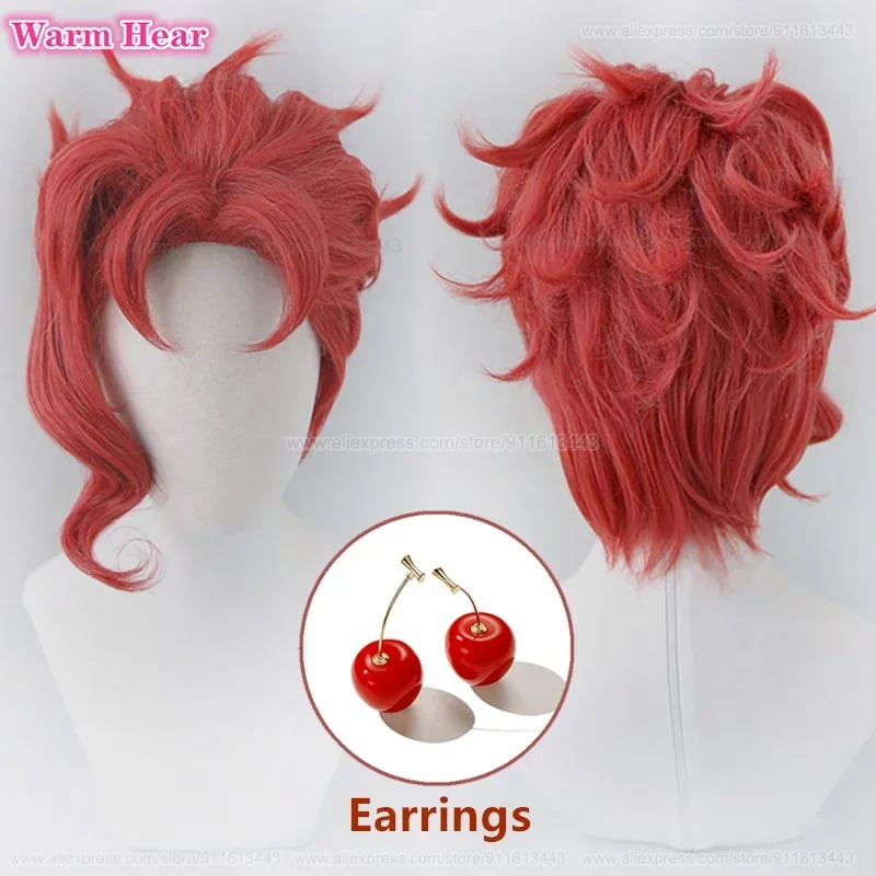 Noriaki Kakyoin Synthetic Unis – Anime Cosplay Red Hair Bewertung und Preis