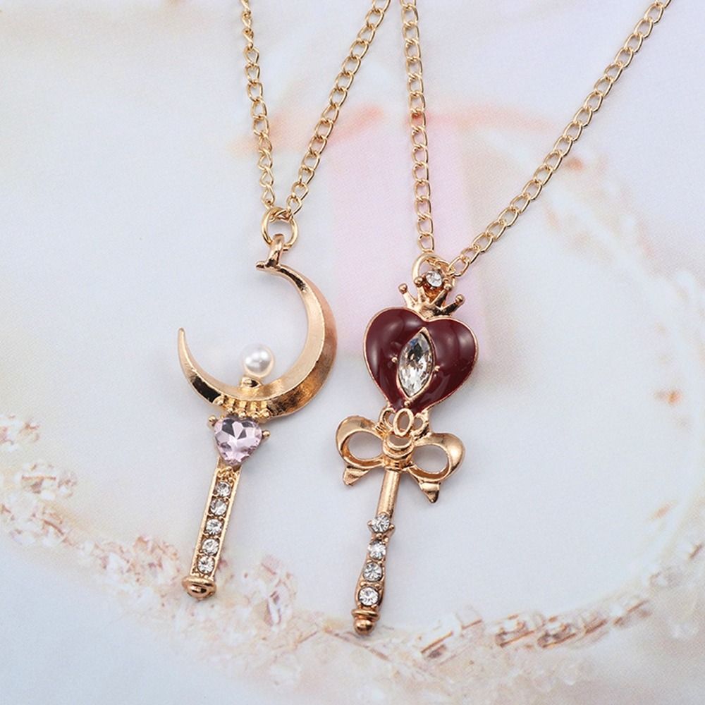 Crystal Anime Necklace Cute Co – Sailor Moon Wand Bewertung und Preis