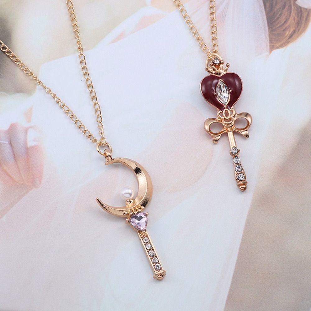 Crystal Anime Necklace Cute Co – Sailor Moon Wand Bewertung und Preis