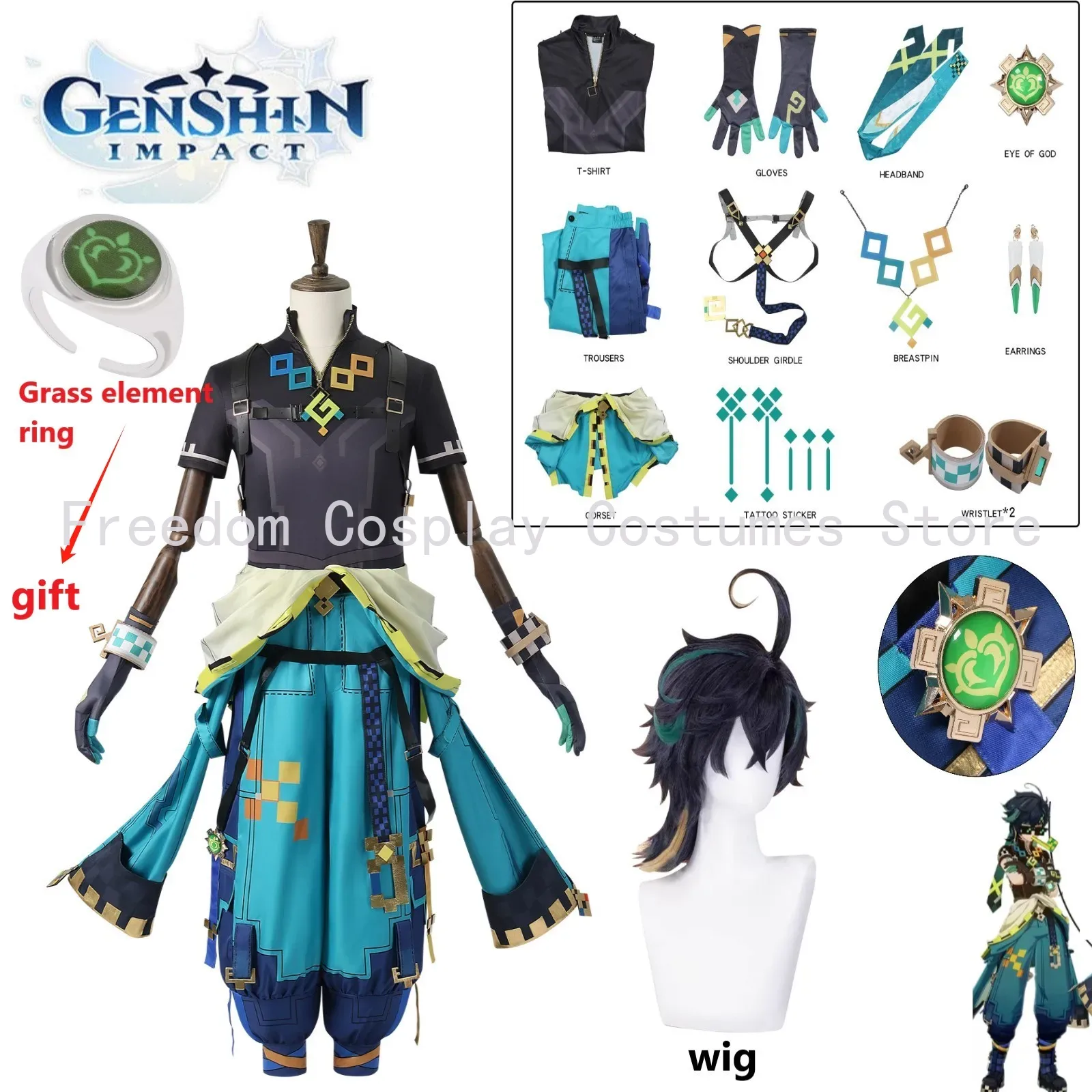 Game Genshin Impact Kinich Cos – Anime Cosplay Waifu Bewertung und Preis