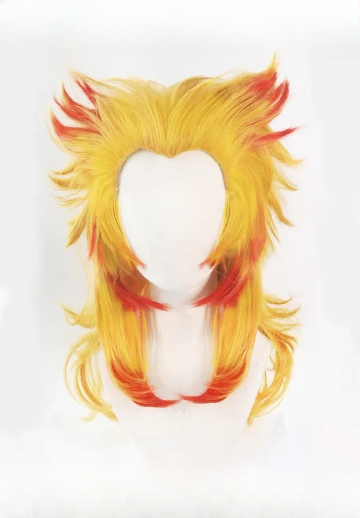 Rengoku Kyoujurou Wig Kimetsu  – Anime Cosplay Red Hair Bewertung und Preis