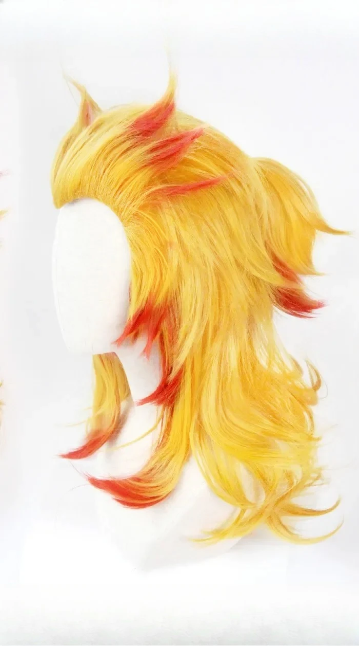 Rengoku Kyoujurou Wig Kimetsu  – Anime Cosplay Red Hair Bewertung und Preis