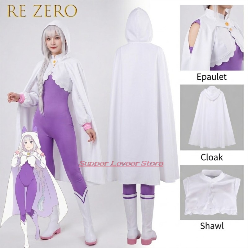 Re Zero  Emilia Cosplay Costum – Anime Cosplay Re Zero Bewertung und Preis