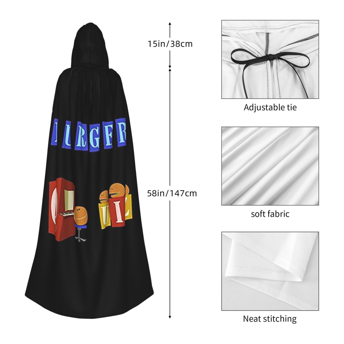 Burger Quiz New Logo Long Hood – Anime Cosplay Quiz Bewertung und Preis