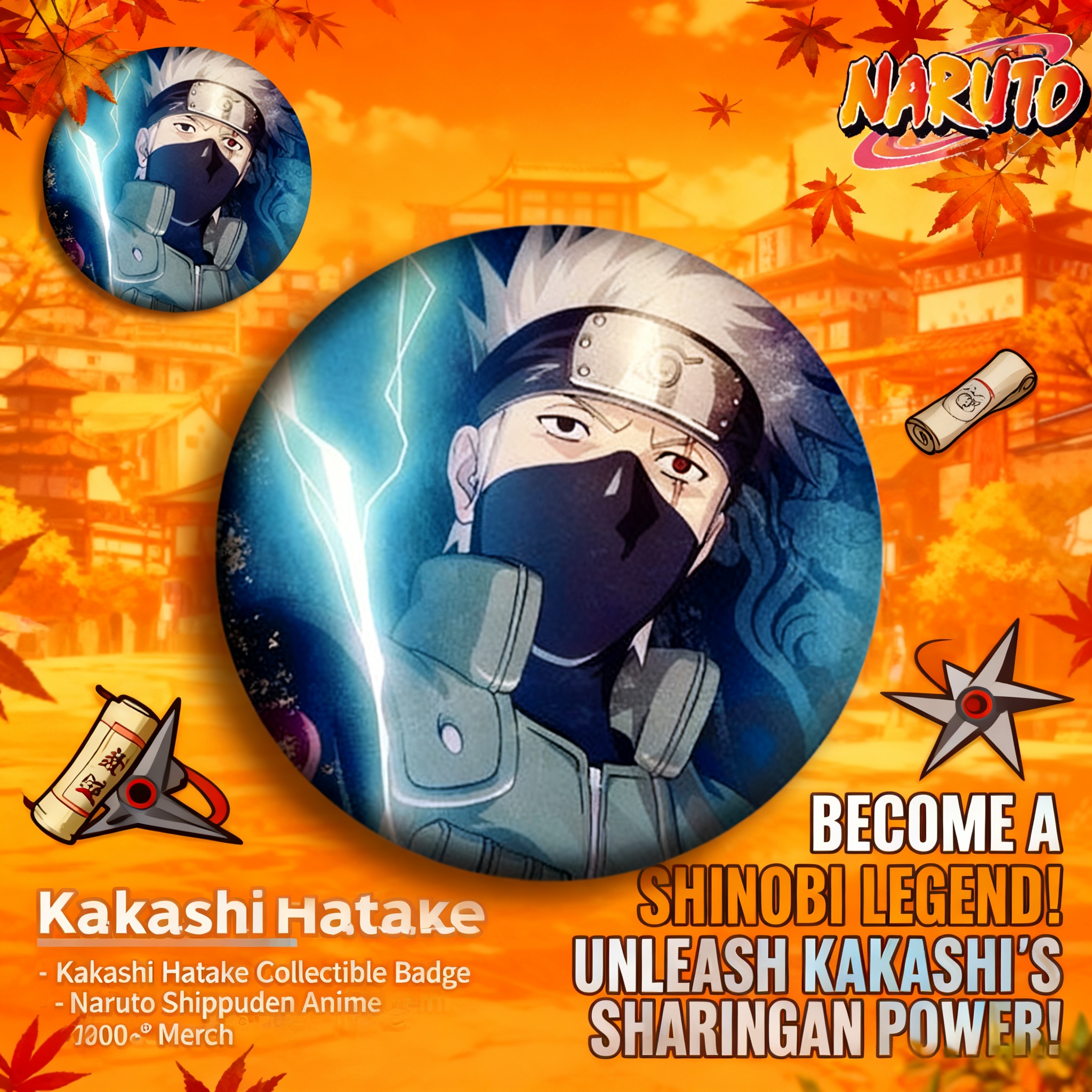 Naruto Anime Badge Pin 58mm Sa – Anime Cosplay Naruto Bewertung und Preis