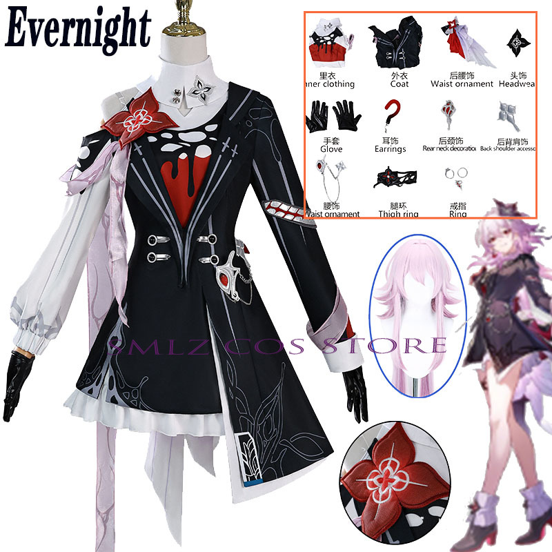Newly Evernight Cosplay Honkai – Anime Cosplay Female Characters Bewertung und Preis