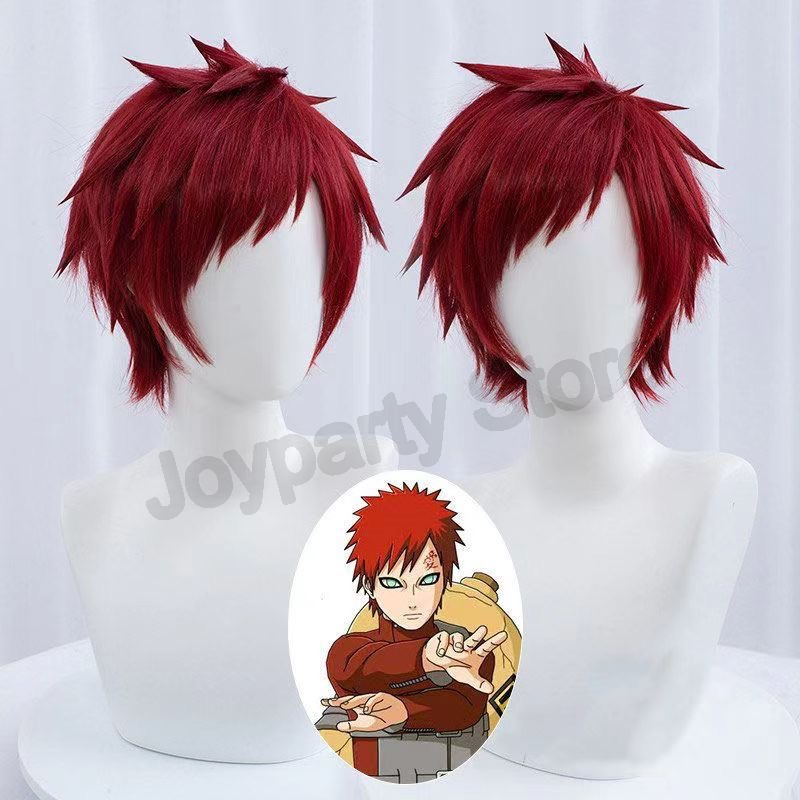 Gaara Cosplay Costume Sand Fiv – Anime Cosplay Red Hair Bewertung und Preis